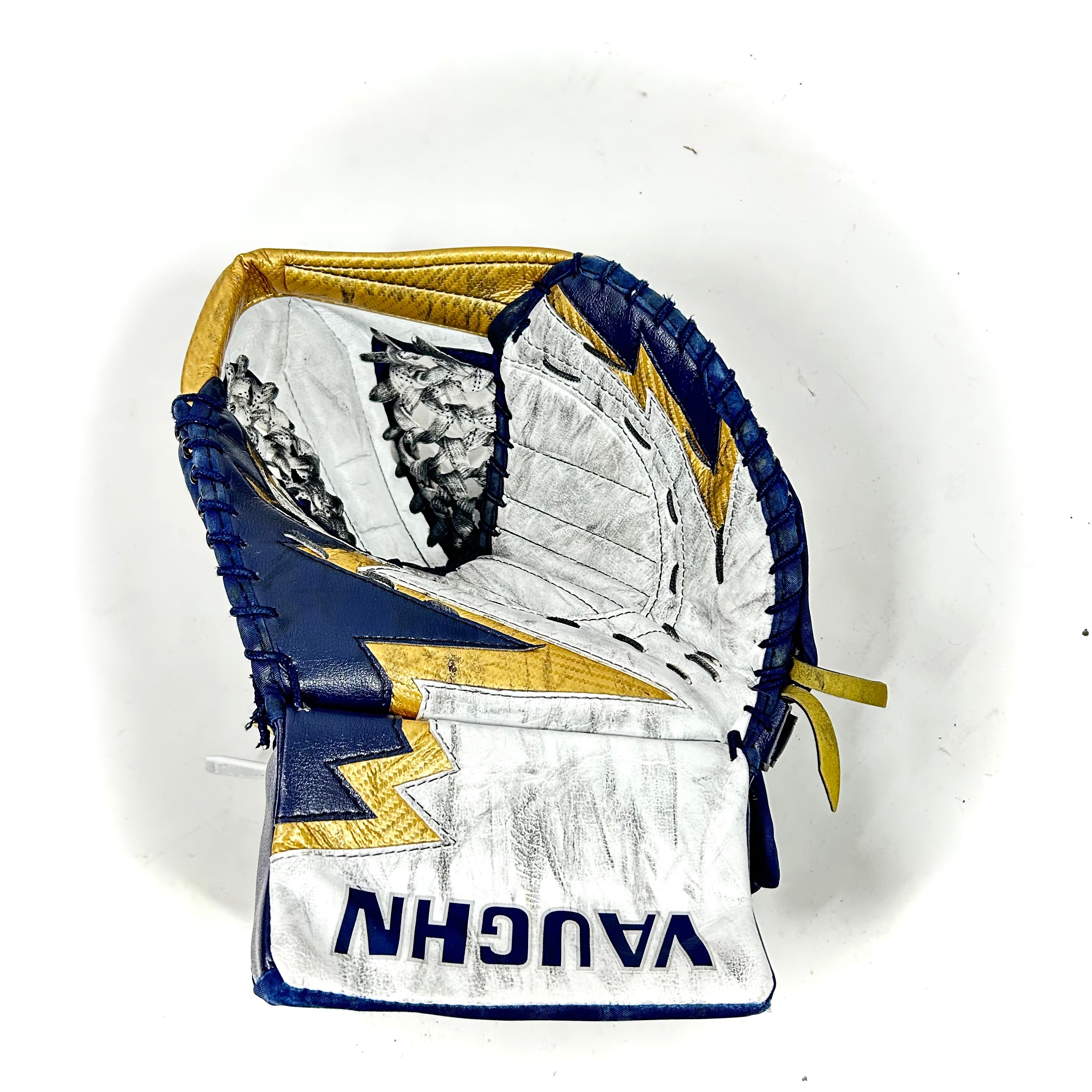 Vaughn 9500 - Gant de gardien de but Pro Stock d'occasion (bleu marine/doré/vert)